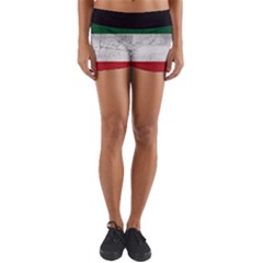 Flag Patriote Quebec Patriot Red Green White Grunge Separatism Yoga Shorts by Quebec