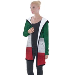 Flag Patriote Quebec Patriot Red Green White Grunge Separatism Longline Hooded Cardigan by Quebec