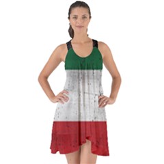 Flag Patriote Quebec Patriot Red Green White Grunge Separatism Show Some Back Chiffon Dress by Quebec