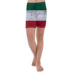 Flag Patriote Quebec Patriot Red Green White Grunge Separatism Kids  Lightweight Velour Capri Yoga Leggings by Quebec