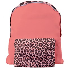 Coral Leopard Print  Giant Full Print Backpack by TopitOff