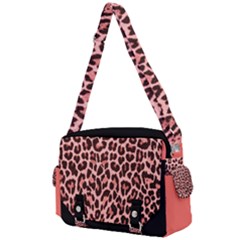 Coral Leopard Print  Buckle Multifunction Bag