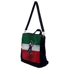 Flag Patriote Quebec Patriot Red Green White Grunge Vieux Patriot Henri Julien Crossbody Backpack by Quebec