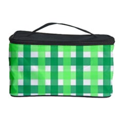 Sweet Pea Green Gingham Cosmetic Storage by WensdaiAmbrose
