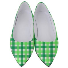 Sweet Pea Green Gingham Women s Low Heels by WensdaiAmbrose