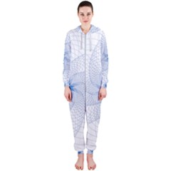 Spirograph Pattern Geometric Hooded Jumpsuit (ladies)  by Mariart