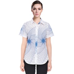 Spirograph Pattern Geometric Women s Short Sleeve Shirt