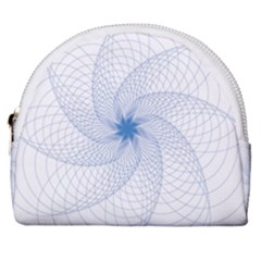 Spirograph Pattern Geometric Horseshoe Style Canvas Pouch