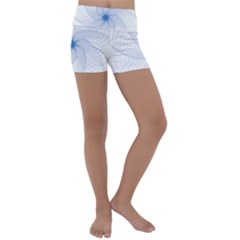 Spirograph Pattern Geometric Kids  Lightweight Velour Yoga Shorts