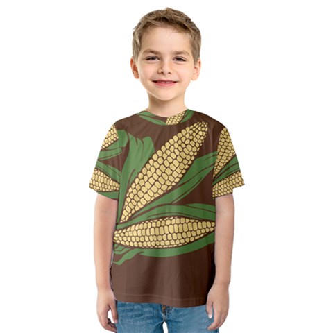 Sweet Corn Maize Vegetable Kids  Sport Mesh Tee by Alisyart