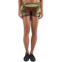 Sweet Corn Maize Vegetable Yoga Shorts