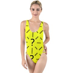 Crime Investigation Police High Leg Strappy Swimsuit