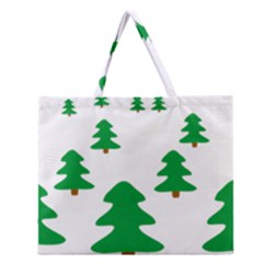 Christmas Tree Holidays Zipper Large Tote Bag by Alisyart