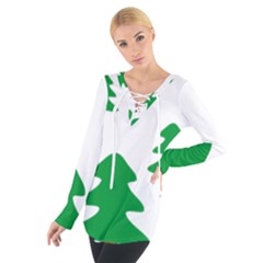 Christmas Tree Holidays Tie Up Tee by Alisyart