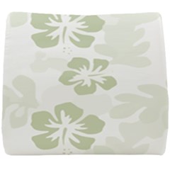 Hibiscus Green Pattern Plant Seat Cushion by Alisyart