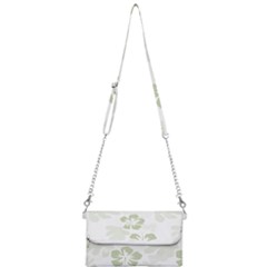 Hibiscus Green Pattern Plant Mini Crossbody Handbag