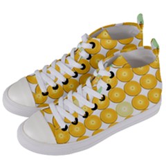 Citrus Fruit Orange Lemon Lime Women s Mid-top Canvas Sneakers by Alisyart