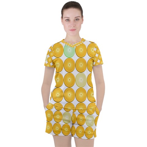 Citrus Fruit Orange Lemon Lime Women s Tee And Shorts Set by Alisyart