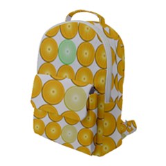 Citrus Fruit Orange Lemon Lime Flap Pocket Backpack (large)