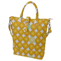 Citrus Fruit Orange Lemon Lime Buckle Top Tote Bag