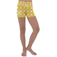 Citrus Fruit Orange Lemon Lime Kids  Lightweight Velour Yoga Shorts