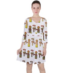 Cowboy Lasso Cactus Western Ruffle Dress