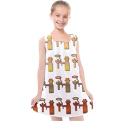 Cowboy Lasso Cactus Western Kids  Cross Back Dress