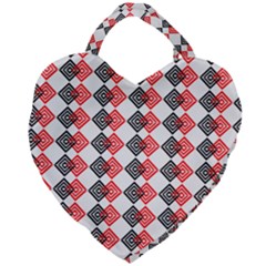 Backdrop Plaid Giant Heart Shaped Tote