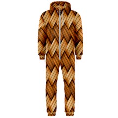 Basket Fibers Basket Texture Braid Hooded Jumpsuit (men) 