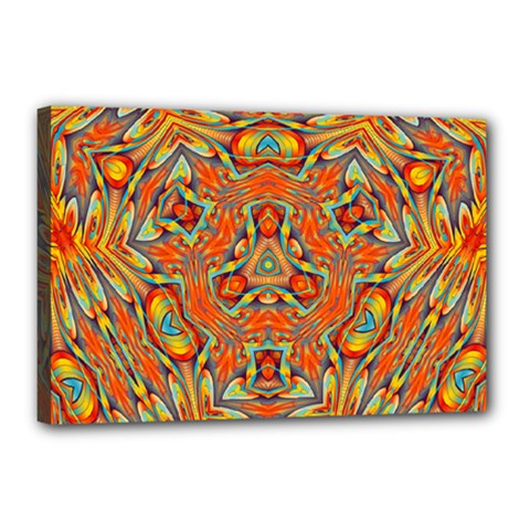 Kaleidoscope Background Mandala Canvas 18  X 12  (stretched)