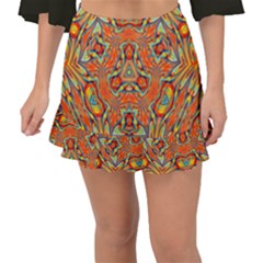 Kaleidoscope Background Mandala Fishtail Mini Chiffon Skirt