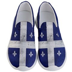 Flag Quebec Drapeau Grunge Fleur De Lys Blue And White Men s Lightweight Slip Ons by Quebec