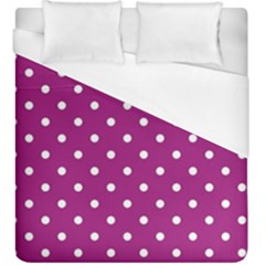 Polka Dots in Purple Duvet Cover (King Size)