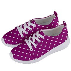 Polka Dots in Purple Women s Lightweight Sports Shoes