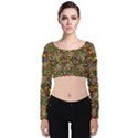 ML-7-6 Velvet Long Sleeve Crop Top View1