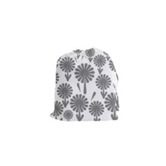 Zappwaits Flowers Black Drawstring Pouch (xs) by zappwaits