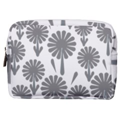 Zappwaits Flowers Black Make Up Pouch (medium) by zappwaits