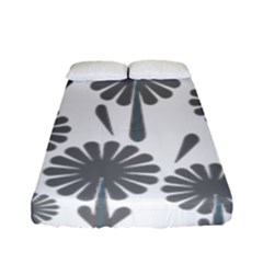 Zappwaits Flowers Black Fitted Sheet (full/ Double Size) by zappwaits