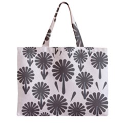 Zappwaits Flowers Black Zipper Mini Tote Bag by zappwaits