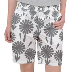 Zappwaits Flowers Black Pocket Shorts by zappwaits