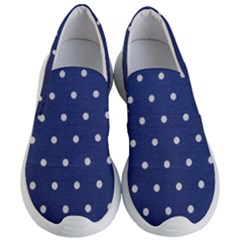 Navy Polka Dot Women s Lightweight Slip Ons by WensdaiAmbrose