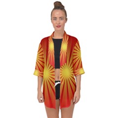 Sunburst Sun Open Front Chiffon Kimono by Alisyart