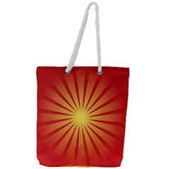 Sunburst Sun Full Print Rope Handle Tote (large)