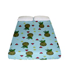 Pineapple Watermelon Fruit Lime Fitted Sheet (full/ Double Size)