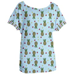 Pineapple Watermelon Fruit Lime Women s Oversized Tee by Mariart