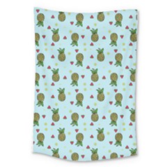 Pineapple Watermelon Fruit Lime Large Tapestry