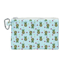 Pineapple Watermelon Fruit Lime Canvas Cosmetic Bag (medium)