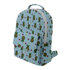 Pineapple Watermelon Fruit Lime Flap Pocket Backpack (large)