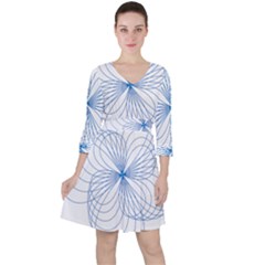 Spirograph Pattern Drawing Ruffle Dress