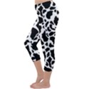 Black On White Cow Skin Capri Winter Leggings  View2